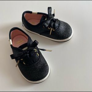 Keds Kate Spade black glitter sneakers / shoes size 4
